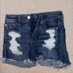 American Eagle Distressed Hi-Rise Jean Shorts